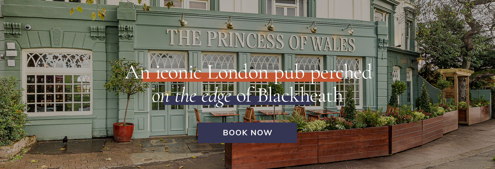 Enjoy a meal at your local pub at The Princess Of Wales in London